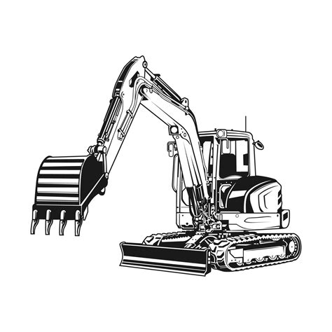 mini excavator outline|excavator outline drawing.